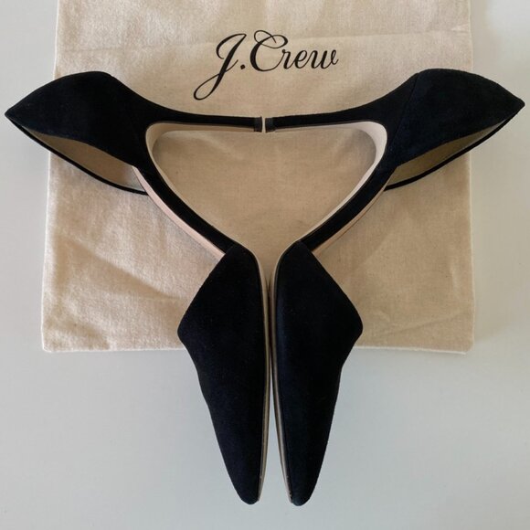 🇮🇹 Made in Italy | J.Crew Elsie suede d’Orsay Black pumps - Picture 6 of 17
